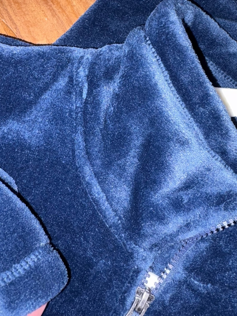 Plush Navy Jacket with Full Zip - Picture 6 of 6